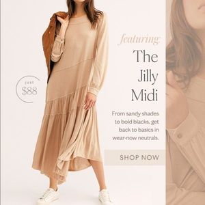 Free People Jilly Midi Dress